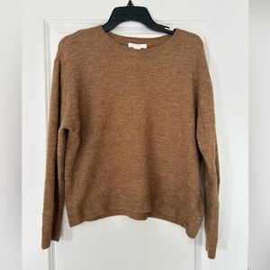 Tan/camel H&M crewneck soft sweater small autumn fall lightweight